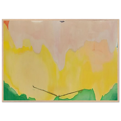 Helen Frankenthaler - Boulevard - 1973 Wall art - 21x29.7 cm / 8x12" - Premium Wooden Framed Poster With Fine Art Paper - White frame