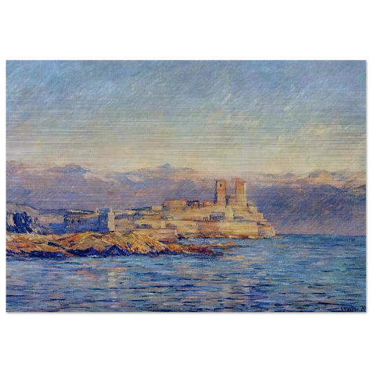 The Castle in Antibes - claude monet Brushed Aluminum Print - 70x100 cm / 28x40 inches | claude monet Aluminum Print | claude monet Prints