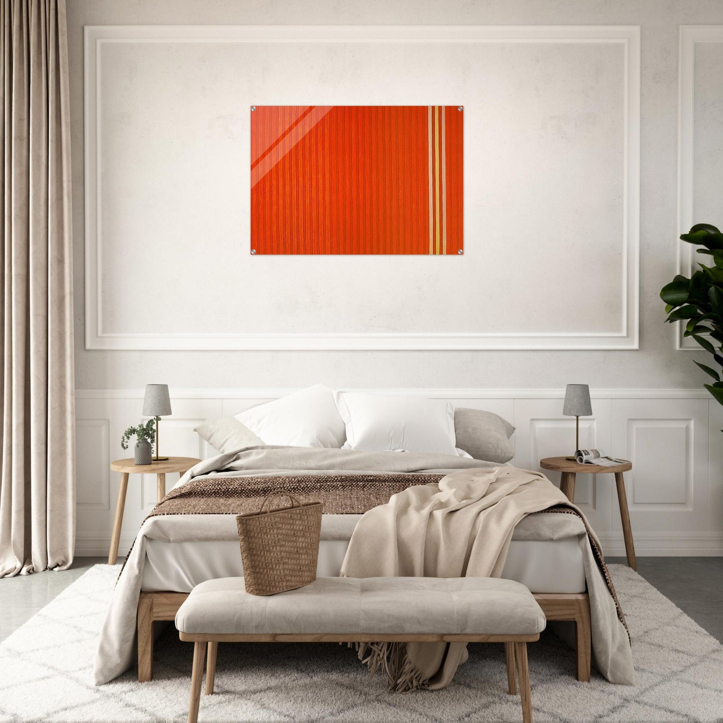 Red Devil - 1959 - Gene Davis Acrylic Print - 70x100 cm / 28x40″ inches | Gene Davis Wall Art | Gene Davis Prints