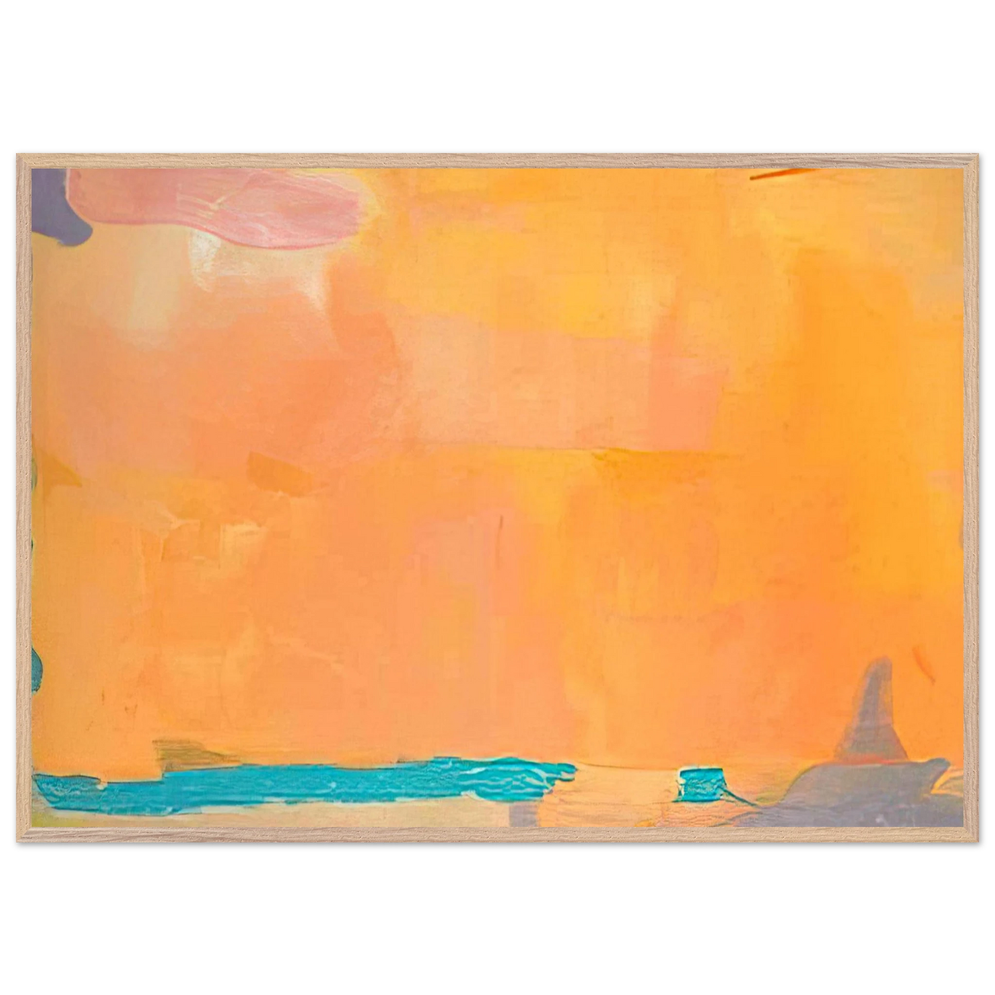 Helen Frankenthaler - Royal Fireworks - 1975 Wall art - 15x20 cm / 6x8 inches - Premium Wooden Framed Poster With Fine Art Paper - Wood frame