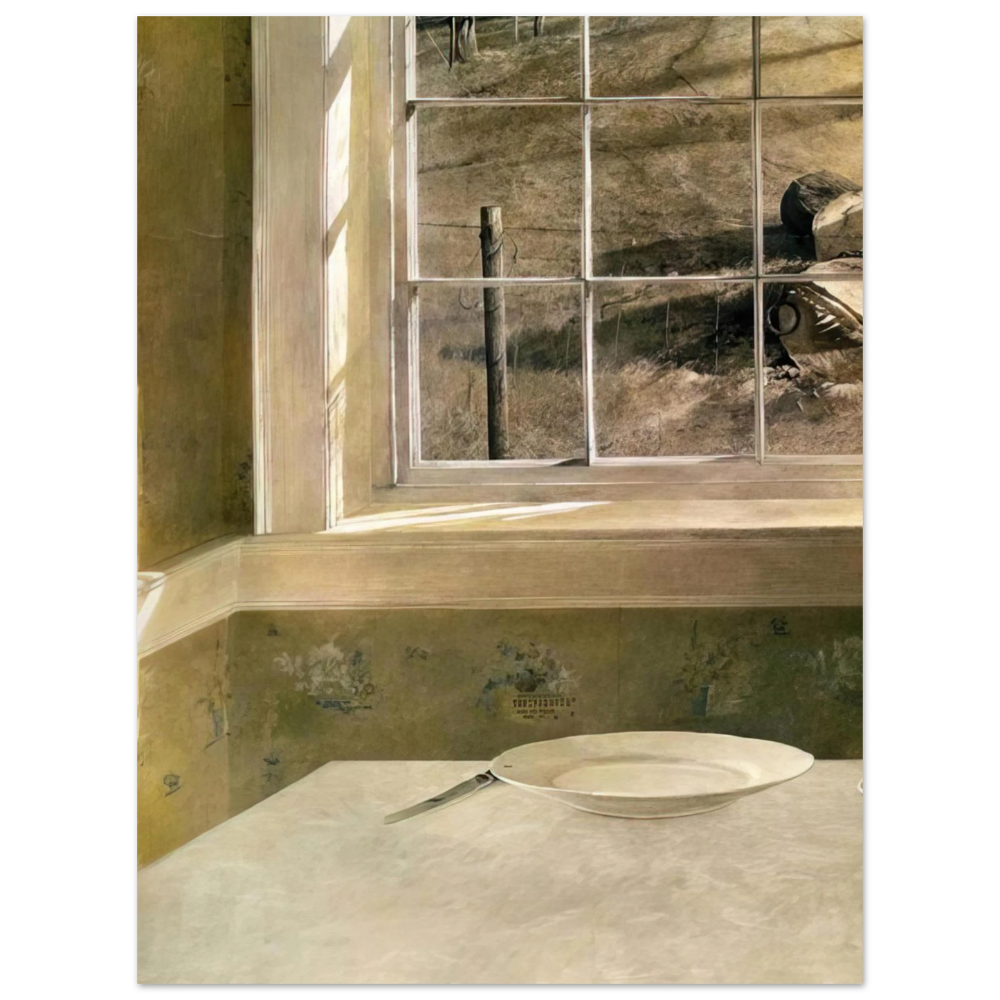 Andrew Wyeth - GROUNDHOG DAY Wall Art - 30x40 cm / 12x16 inches - Premium Wooden Framed Poster With Fine Art Paper - Wood frame