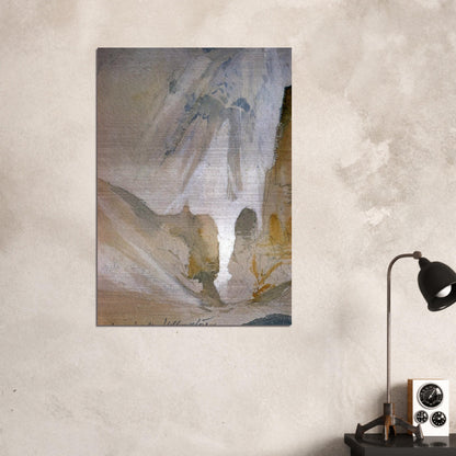 Canyon Walls, Yellowstone sketch - Thomas Moran Brushed Aluminum Print - 70x100 cm / 28x40 inches | Thomas Moran Aluminum Print | Thomas Moran Prints