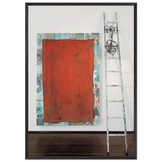 MANGO ICE CAVE SCALE 1977 - Robert Rauschenberg Framed Art Print – Black Wooden Frame - Default Title - -Framed Art Print