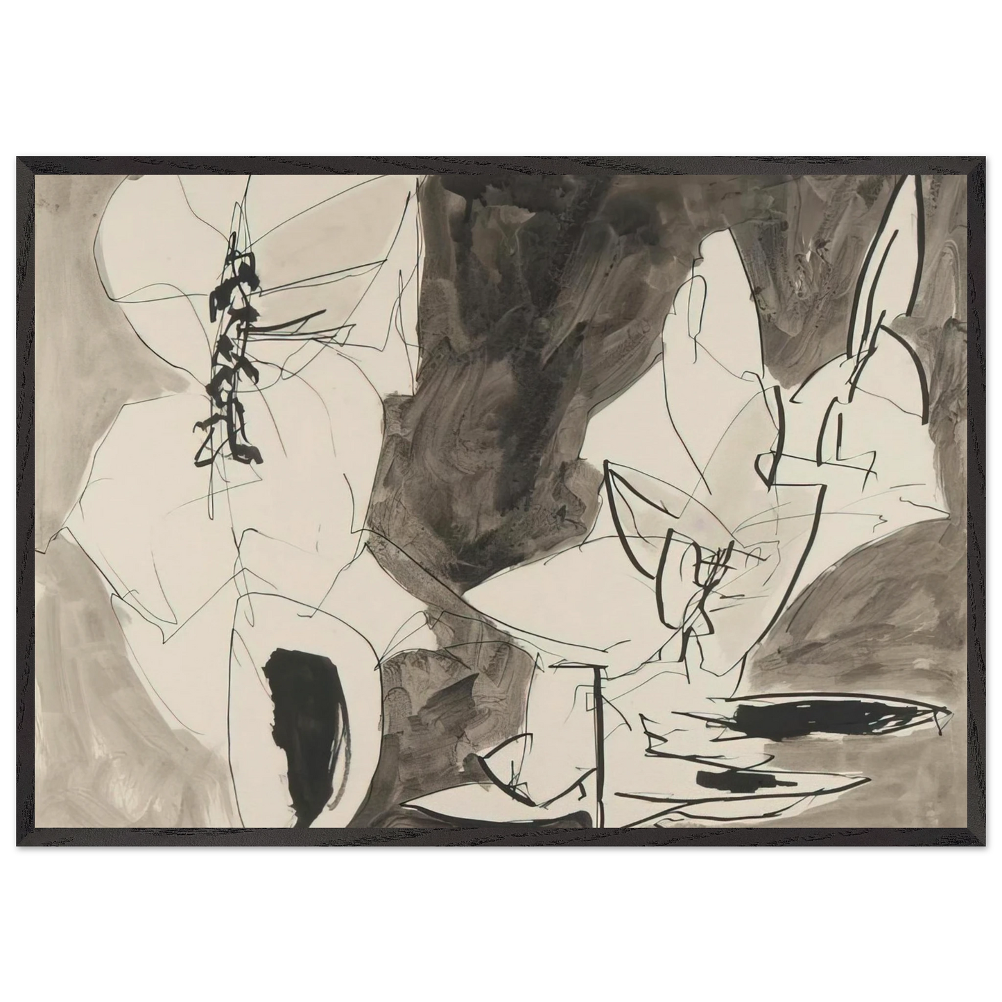 Leap Frog - 1952 - Gene Davis Framed Art Print – Black Wooden Frame - Default Title - -Framed Art Print