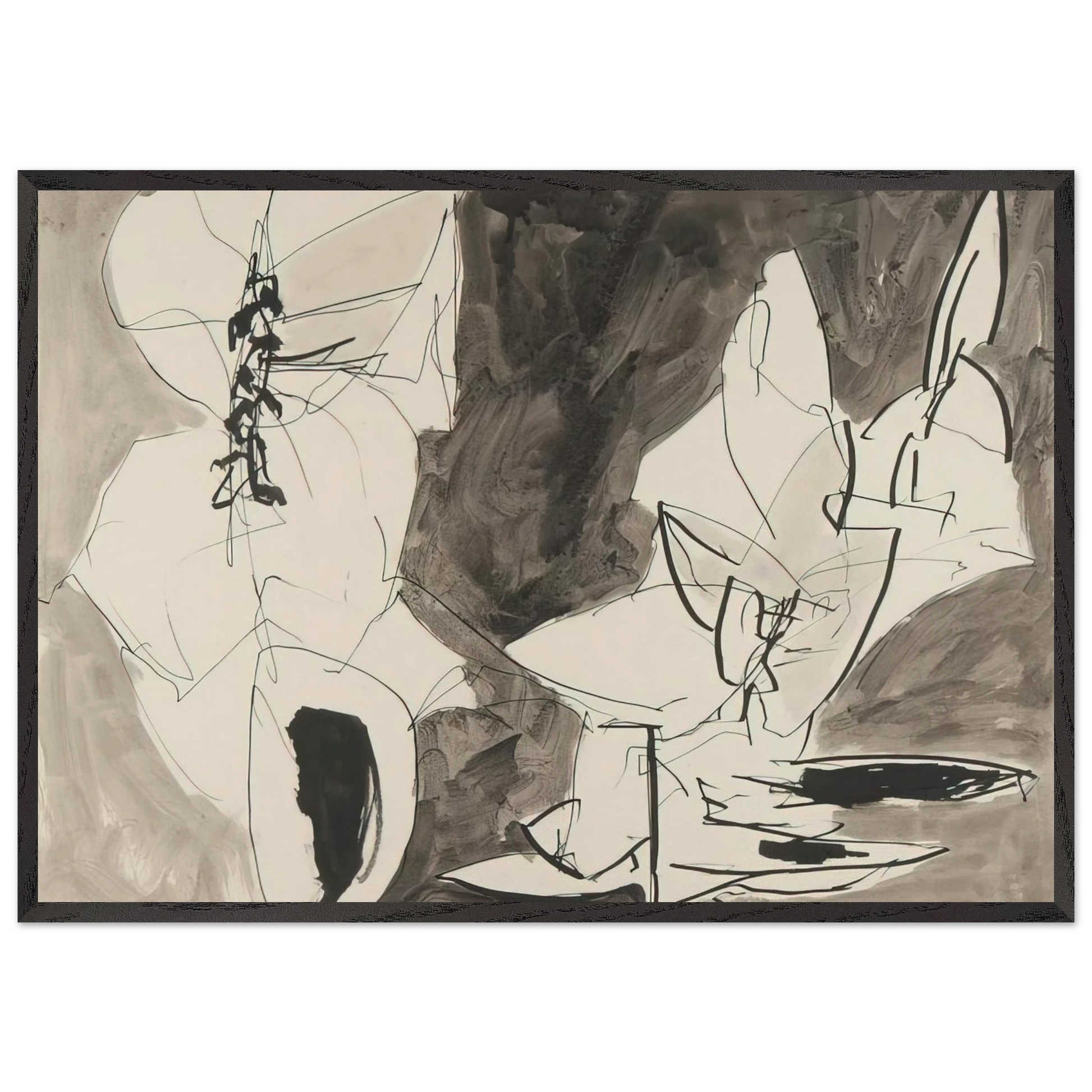 Leap Frog - 1952 - Gene Davis Framed Art Print – Black Wooden Frame - Default Title - -Framed Art Print