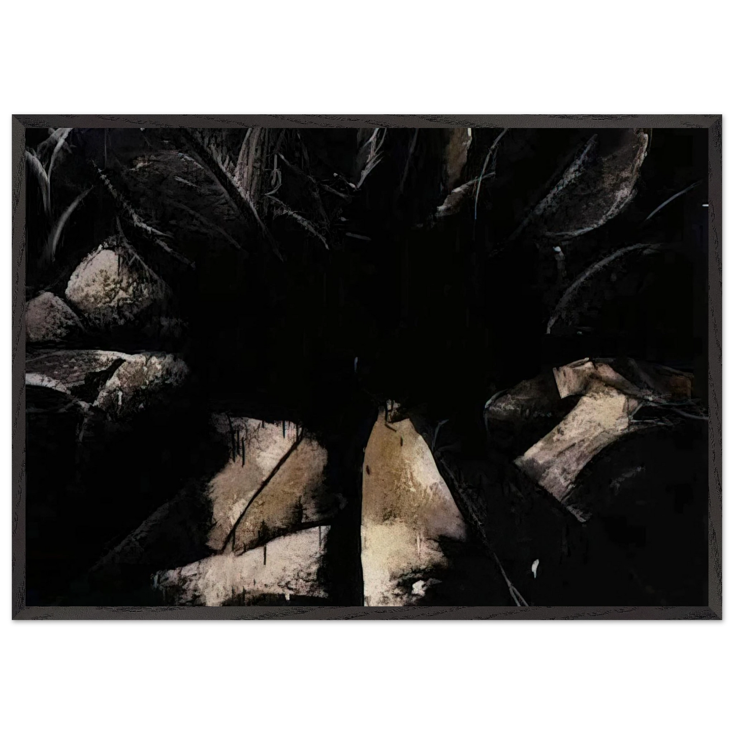 Jay DeFeoBIGCabbage Rose - Jay DeFeo Framed Art Print – Black Wooden Frame - Default Title - -Framed Art Print