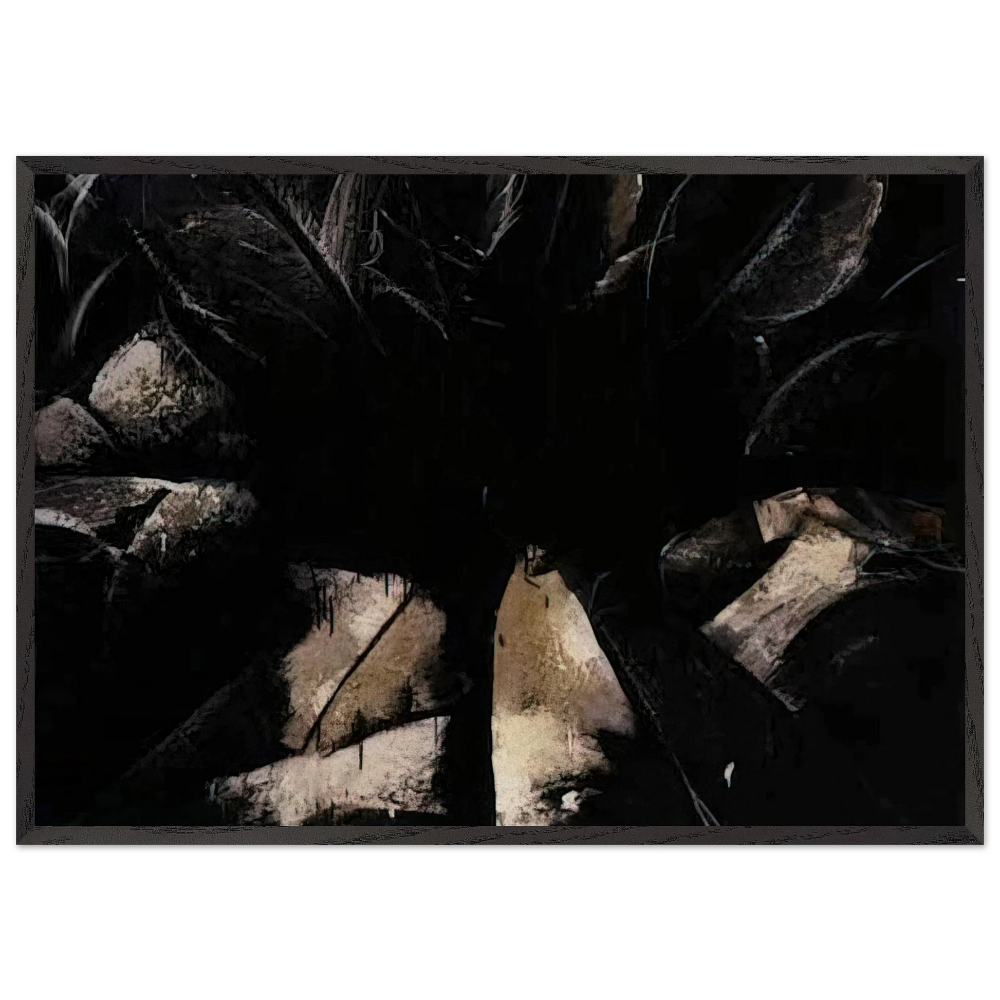 Jay DeFeoBIGCabbage Rose - Jay DeFeo Framed Art Print – Black Wooden Frame - Default Title - -Framed Art Print