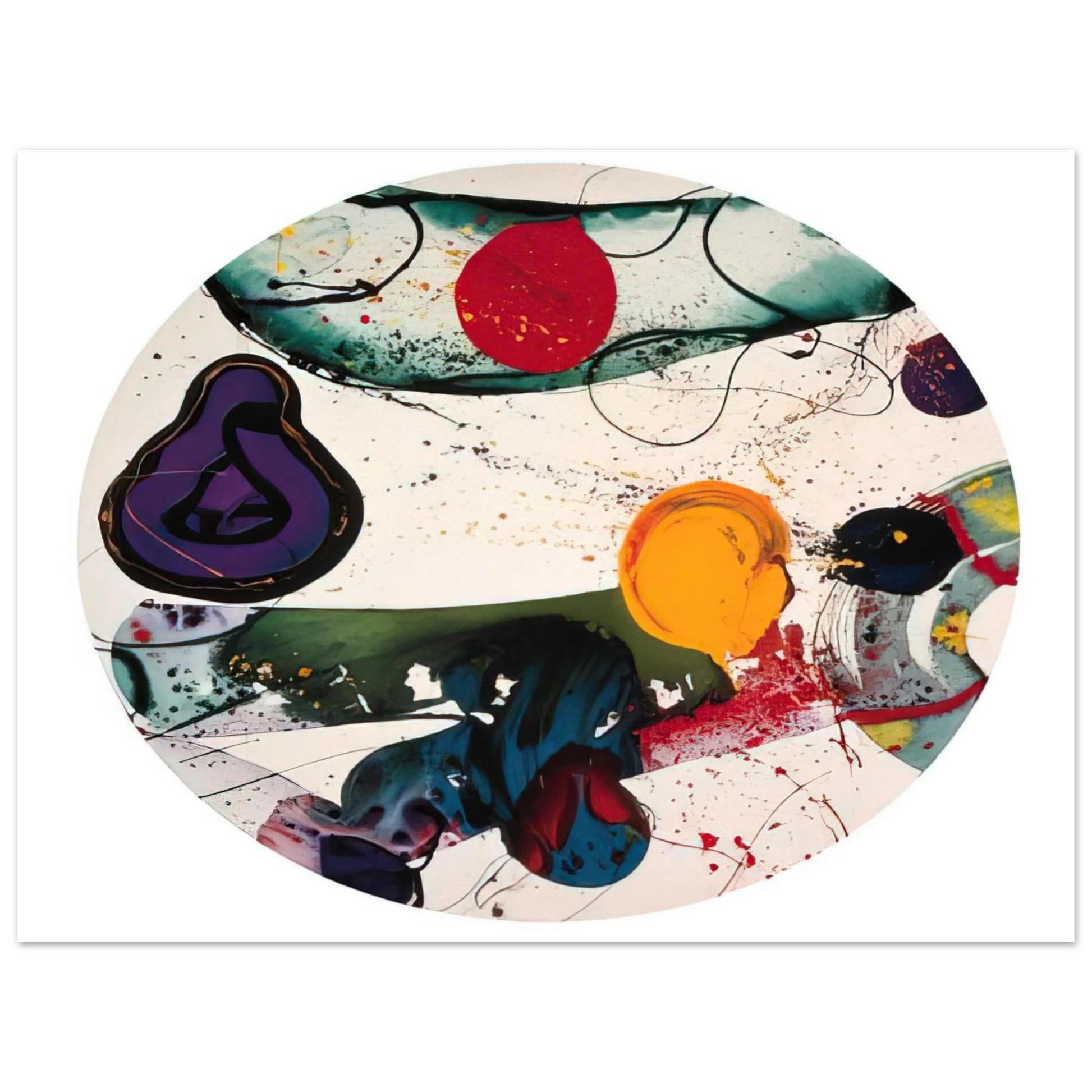 Sam Francis - Lollipop  SF88-250  Fine Art Poster - Default Title