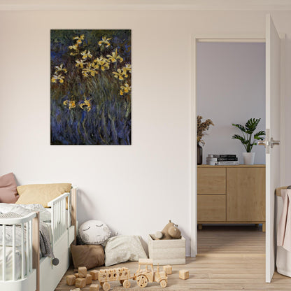 The Yellow Irises - claude monet Brushed Aluminum Print - 70x100 cm / 28x40 inches | claude monet Aluminum Print | claude monet Prints