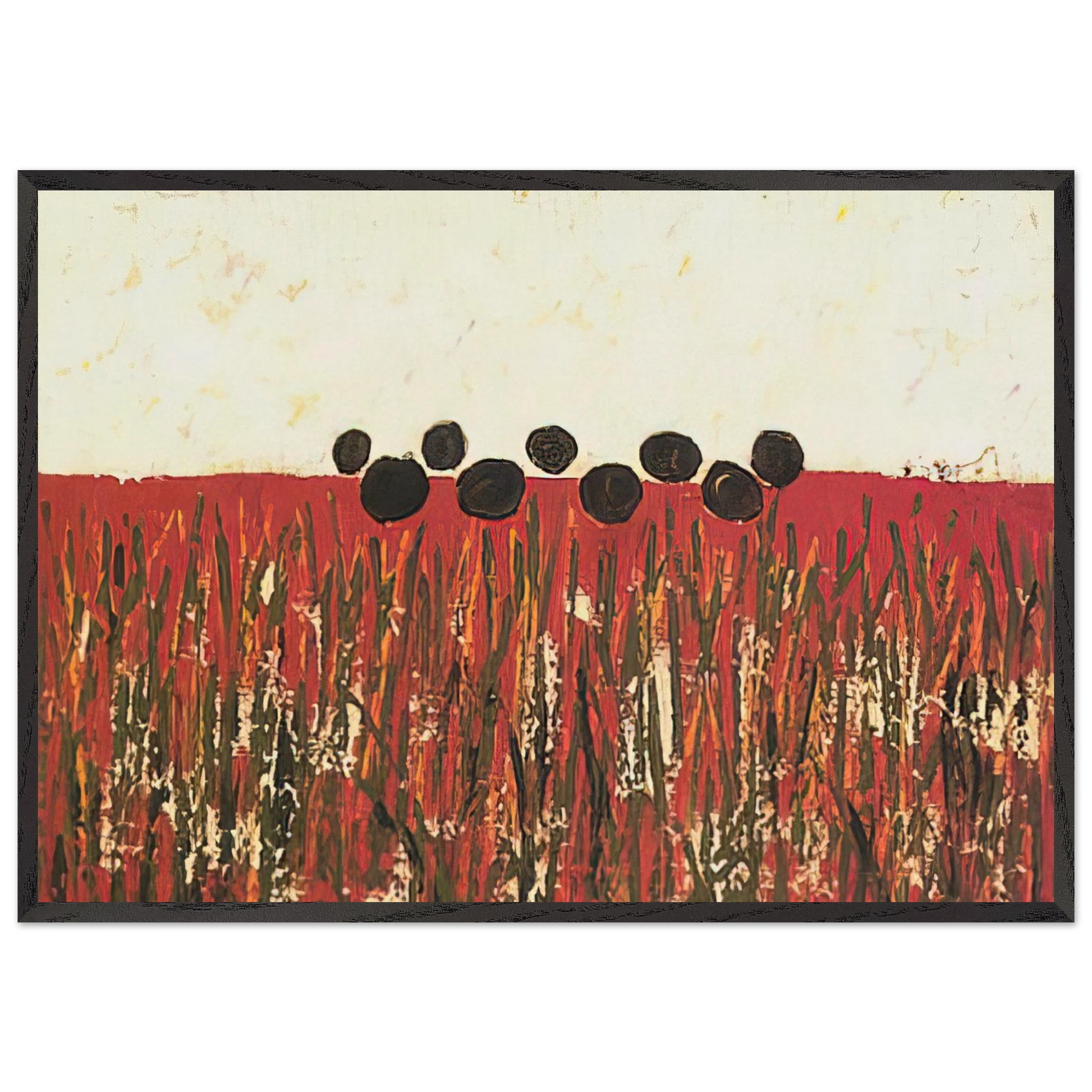 Symbol of Flowers - 1951 - Forrest Bess Framed Art Print – Black Wooden Frame - Default Title - -Framed Art Print