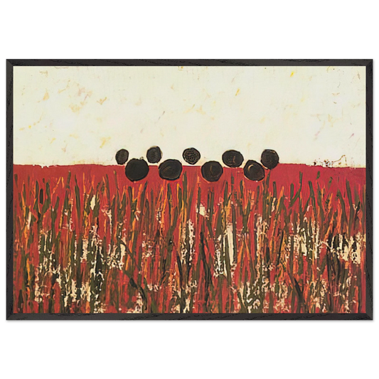 Symbol of Flowers - 1951 - Forrest Bess Framed Art Print – Black Wooden Frame - Default Title - -Framed Art Print