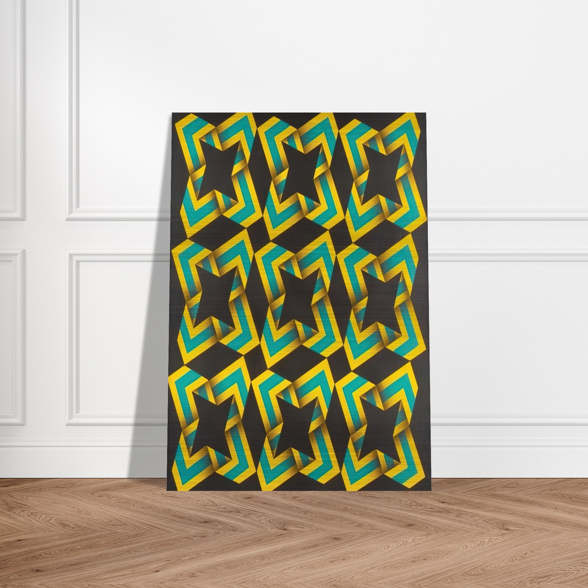 9-Soles - 1967 - Omar Rayo Brushed Aluminum Print - 70x100 cm / 28x40 inches | Omar Rayo Aluminum Print | Omar Rayo Prints