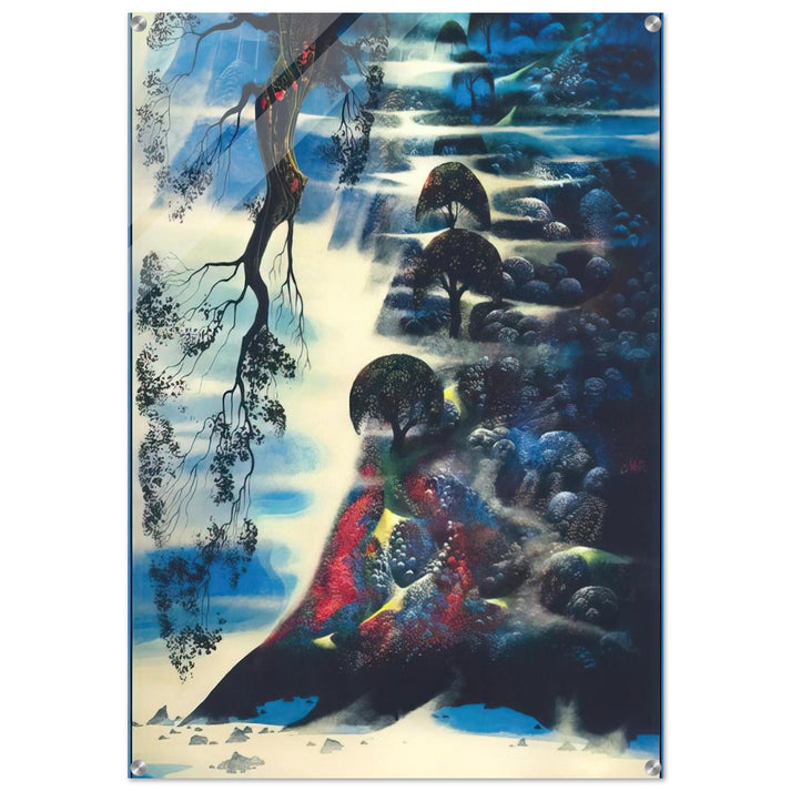 Summer Morning Mist - Eyvind Earle Acrylic Print - 70x100 cm / 28x40″ inches