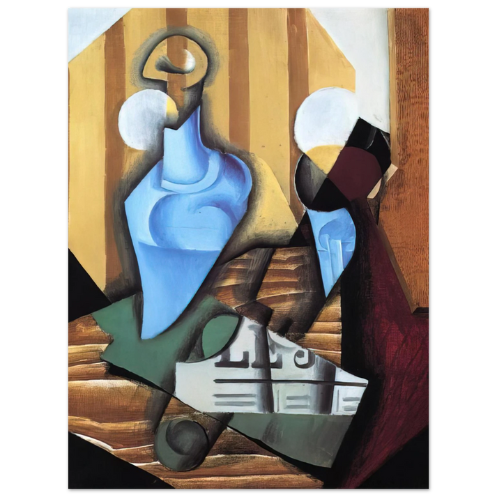 Juan Gris - STILL LIFE WITH BOTTLE AND GLASS 1914  75x100 cm / 30x40inches Fine Art Poster