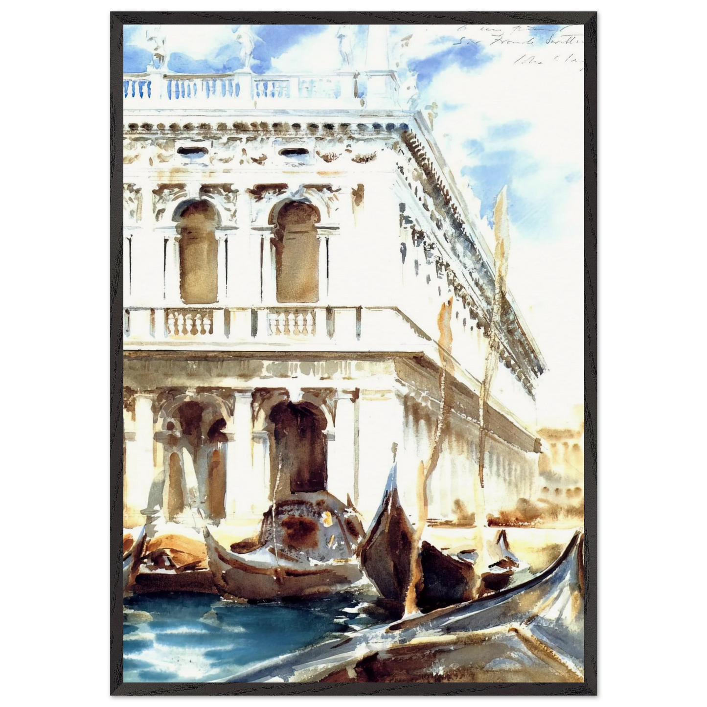 The Libreria - John Singer Sargent Framed Art Print – Black Wooden Frame - Default Title - -Framed Art Print