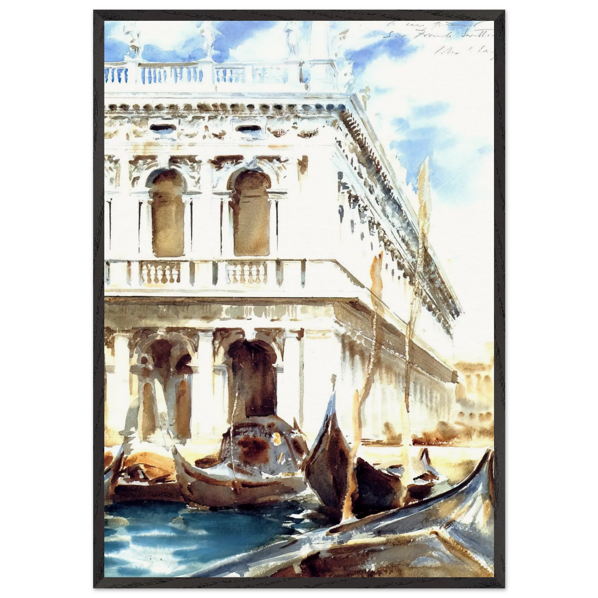 The Libreria - John Singer Sargent Framed Art Print – Black Wooden Frame - Default Title - -Framed Art Print