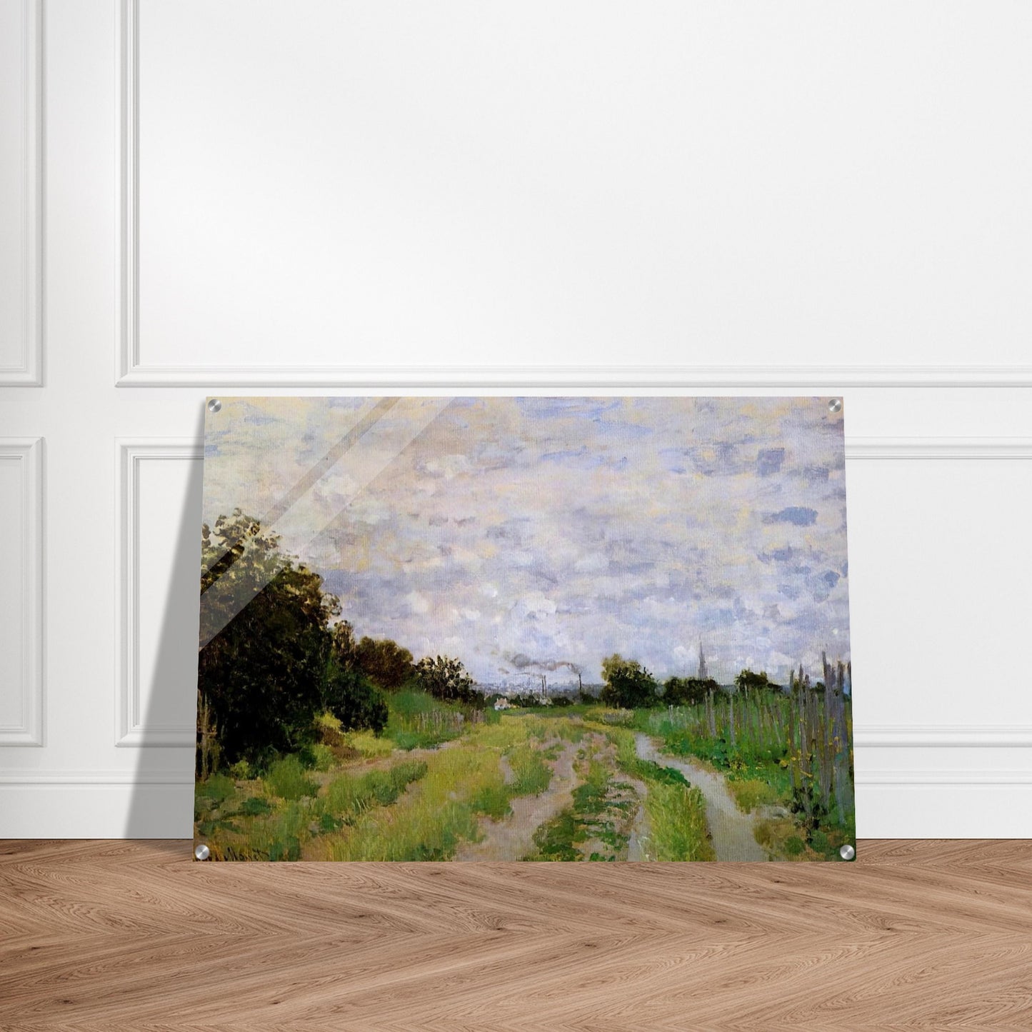 Lane in the Vineyards at Argenteuil - claude monet Acrylic Print - 70x100 cm / 28x40″ inches