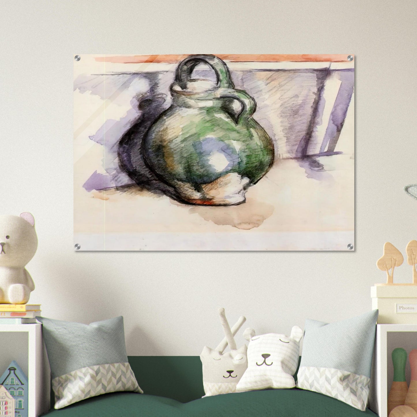 The Green Pitcher - Paul Cézanne Acrylic Print - 70x100 cm / 28x40″ inches
