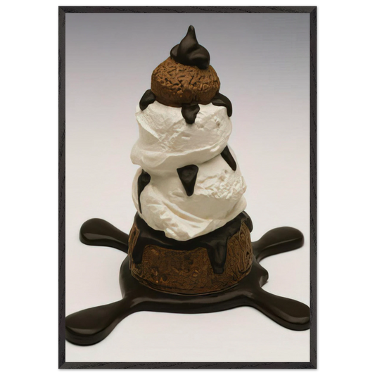 PROFITEROLE 1990 - Claes Oldenburg Framed Art Print – Black Wooden Frame - Default Title - -Framed Art Print