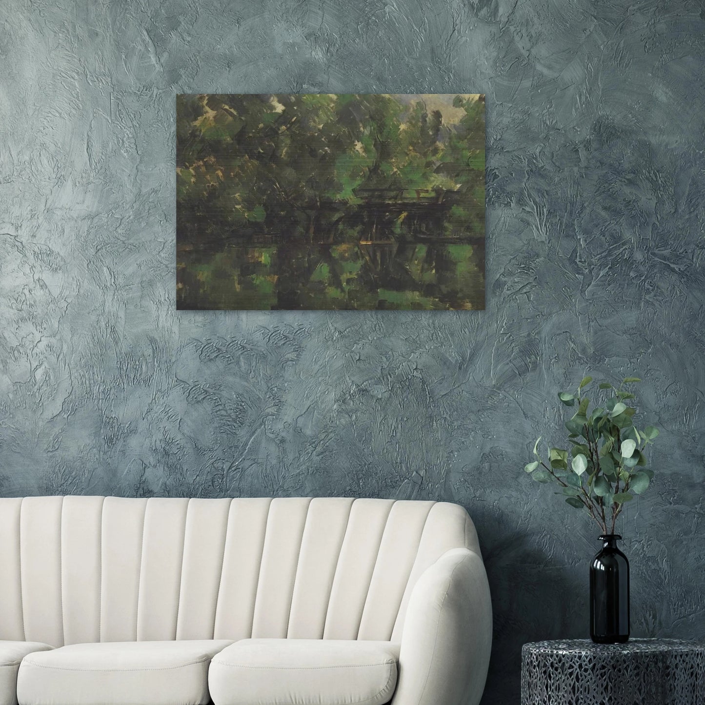 Bridge over the pond - Paul Cézanne Brushed Aluminum Print - 70x100 cm / 28x40 inches | Paul Cézanne Aluminum Print | Paul Cézanne Prints