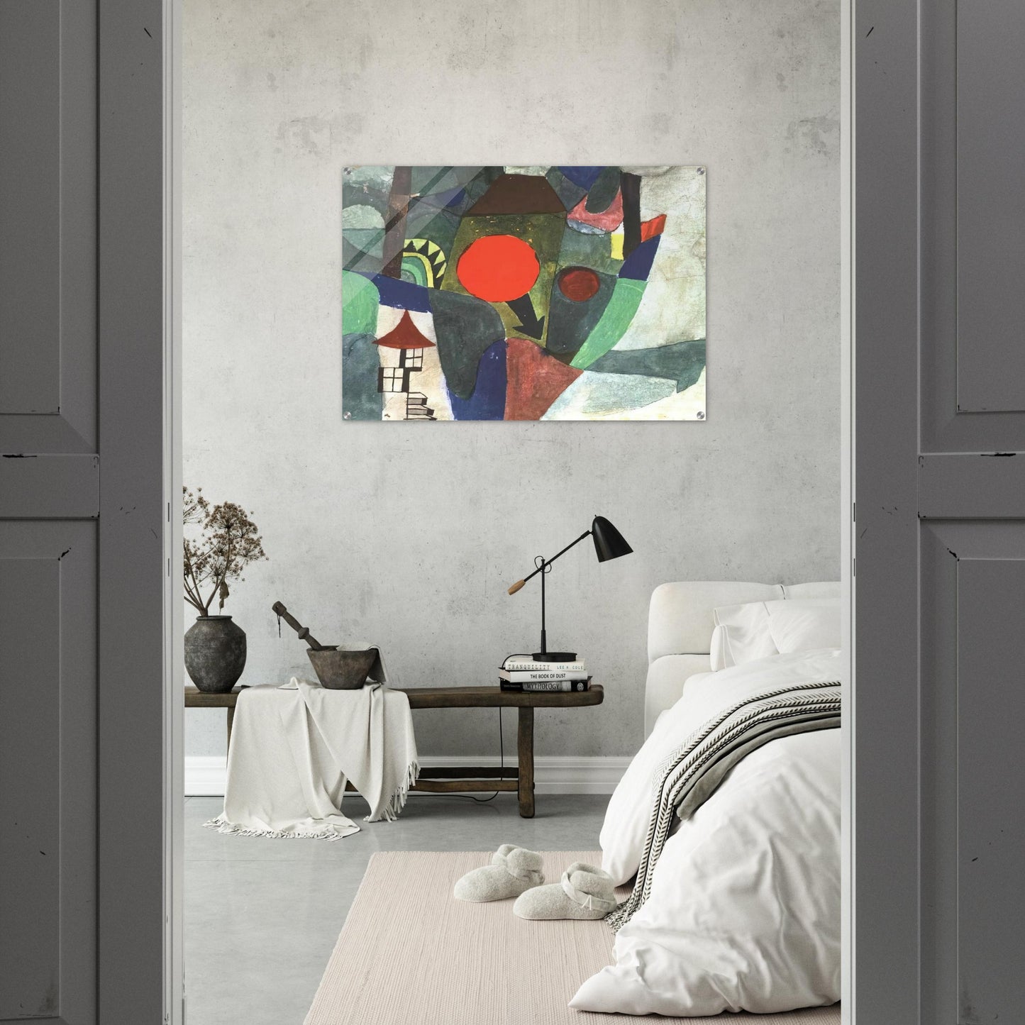 WITH THE SETTING SUN 1919 - Paul Klee Acrylic Print - 70x100 cm / 28x40″ inches