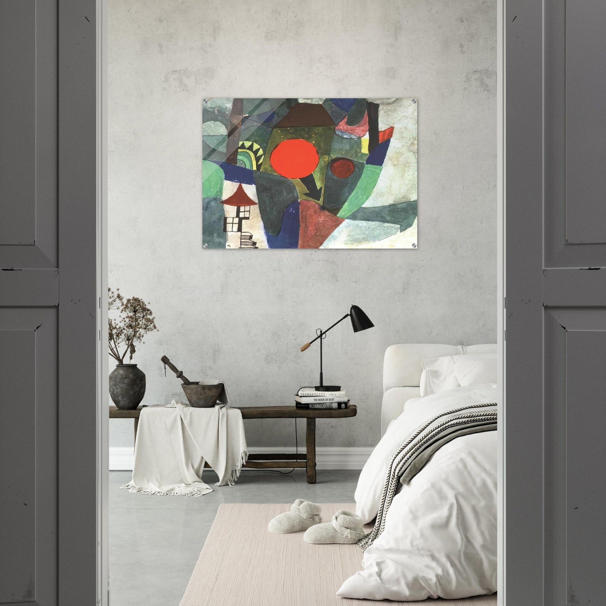 WITH THE SETTING SUN 1919 - Paul Klee Acrylic Print - 70x100 cm / 28x40″ inches