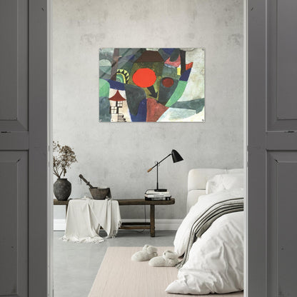 WITH THE SETTING SUN 1919 - Paul Klee Acrylic Print - 70x100 cm / 28x40″ inches