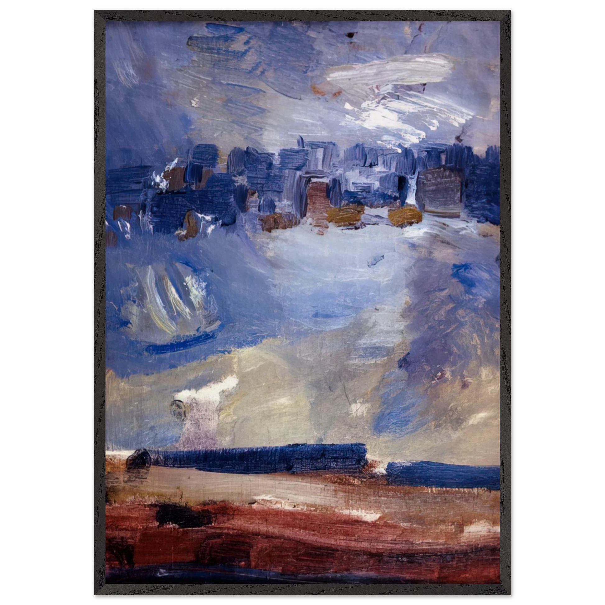 Wehawken Sequence - Abstract Art Expressionism - John Marin Framed Art Print – Black Wooden Frame - Default Title - -Framed Art Print