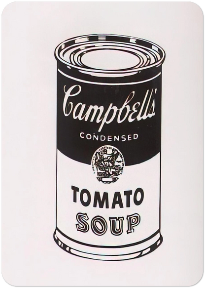 Campbell's Soup Can  Tomato -Retrospective Series By Andy Warhol Pack of 10 Post Cards | Andy Warhol Post Cards | A6 (10.5 x 14.8 cm) - 4.1 x 5.8 inches