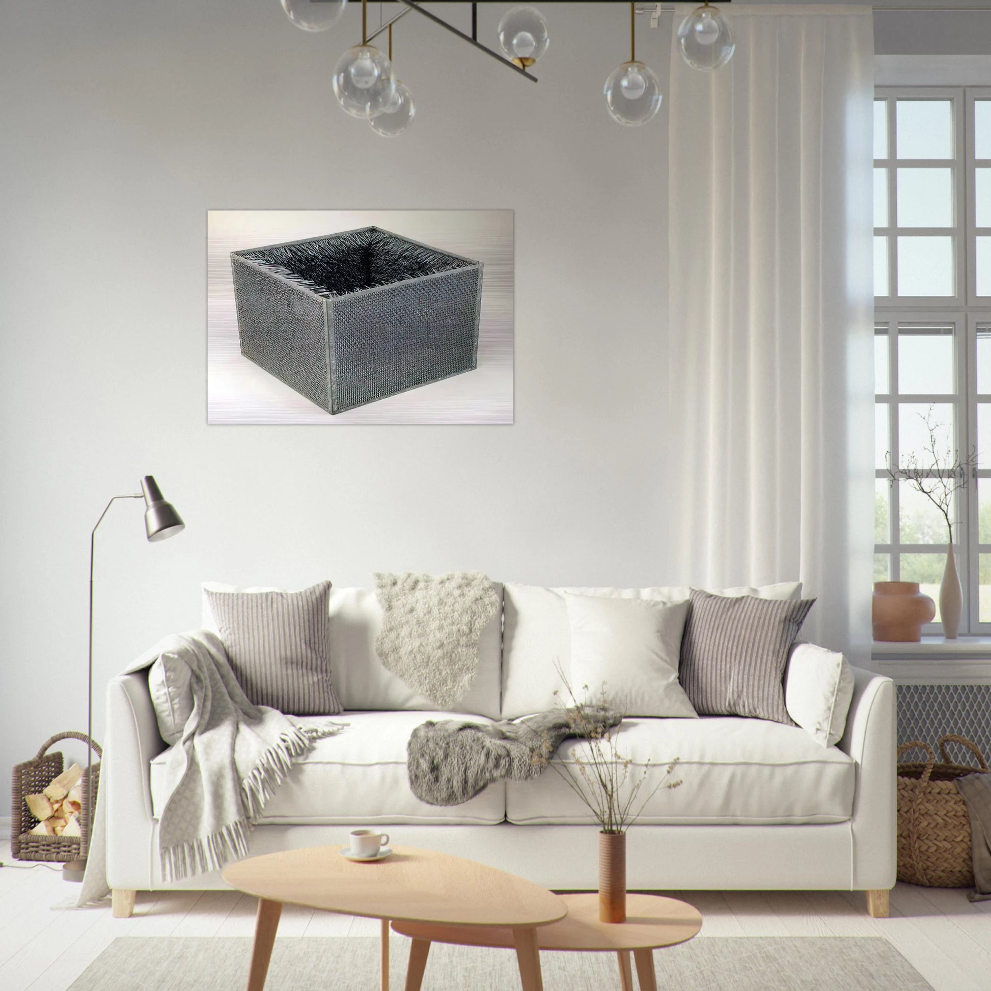 ACCESSION II 1968 - Eva Hesse Brushed Aluminum Print - 70x100 cm / 28x40 inches | Eva Hesse Aluminum Print | Eva Hesse Prints