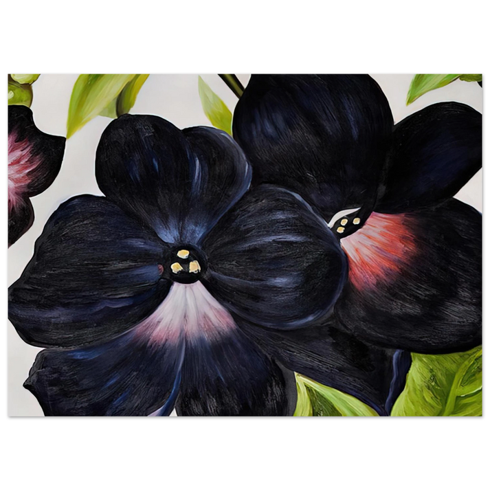 Georgia O'Keeffe - Black and Purple Petunias Fine Art Poster