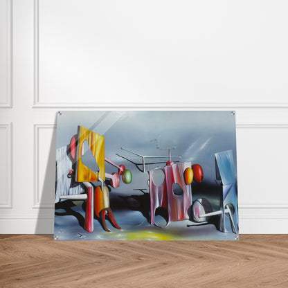 Reply to Red - Yves Tanguy Acrylic Print - 70x100 cm / 28x40″ inches | Yves Tanguy Wall Art | Yves Tanguy Prints