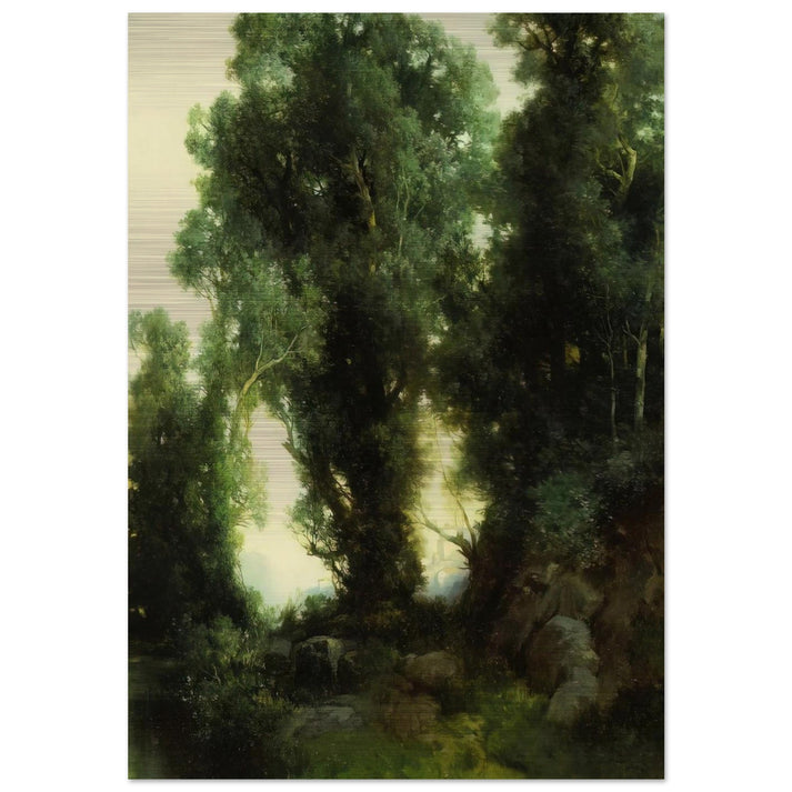 The Bathing Hole - Thomas Moran Brushed Aluminum Print - 70x100 cm / 28x40 inches | Thomas Moran Aluminum Print | Thomas Moran Prints