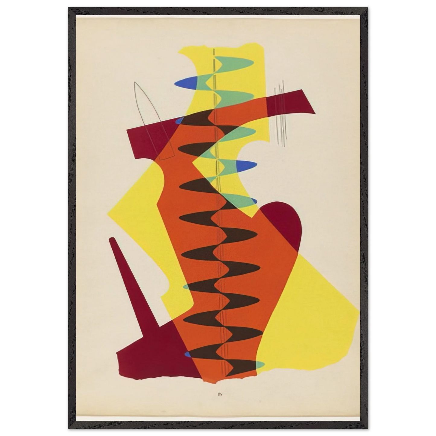 THE MEETING FROM THE PORTFOLIO REVOLVING DOORS 1926 - Man Ray Framed Art Print – Black Wooden Frame - Default Title - -Framed Art Print