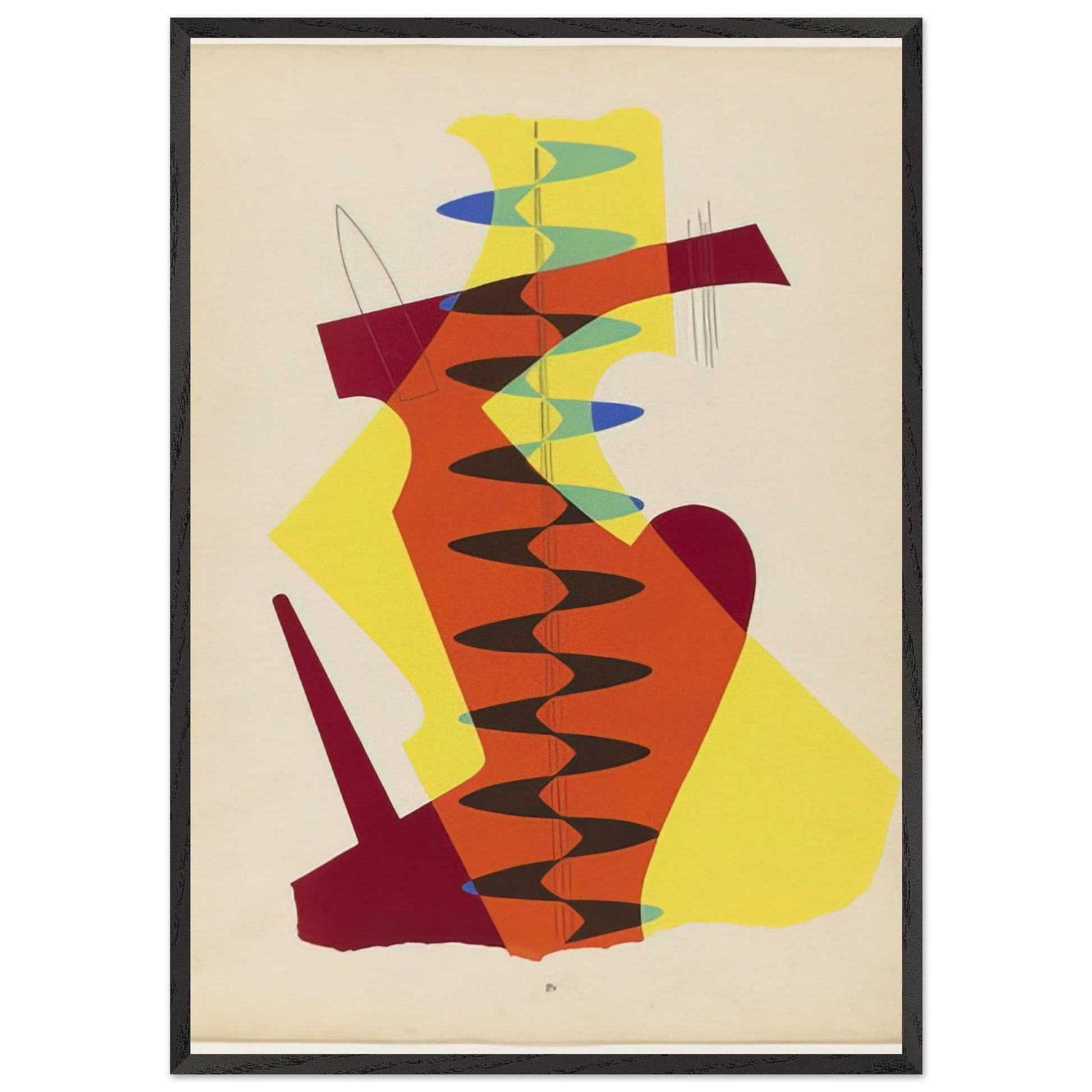 THE MEETING FROM THE PORTFOLIO REVOLVING DOORS 1926 - Man Ray Framed Art Print – Black Wooden Frame - Default Title - -Framed Art Print