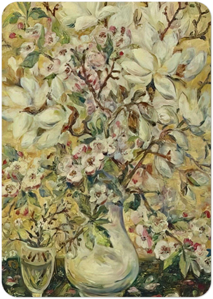 Flower vase - Post-Impressionism By Natalia Goncharova Pack of 10 Post Cards | Natalia Goncharova Post Cards | A6 (10.5 x 14.8 cm) - 4.1 x 5.8 inches