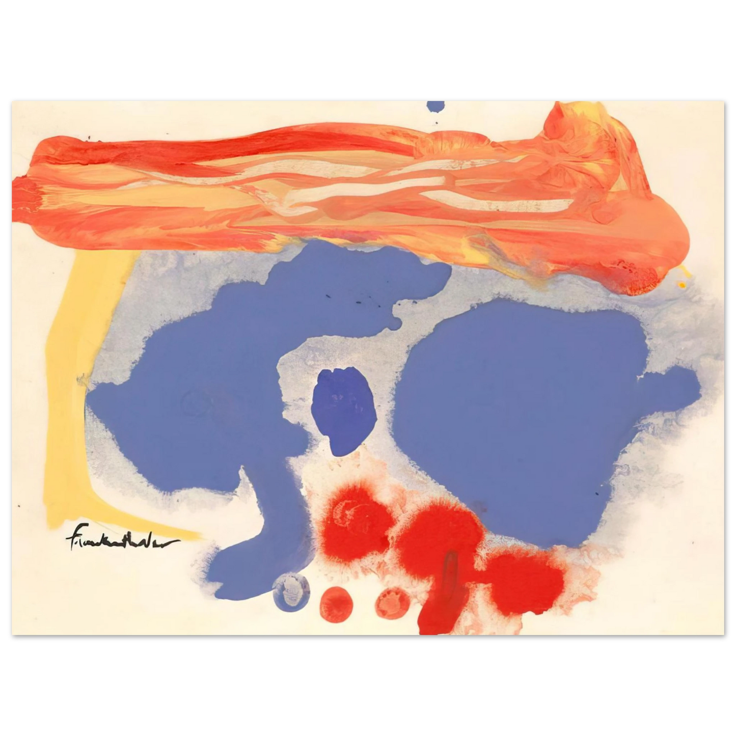 Helen Frankenthaler - Summerscene, Provincetown - 1961 Wall art - 21x29.7 cm / 8x12" - Fine Art Poster - -