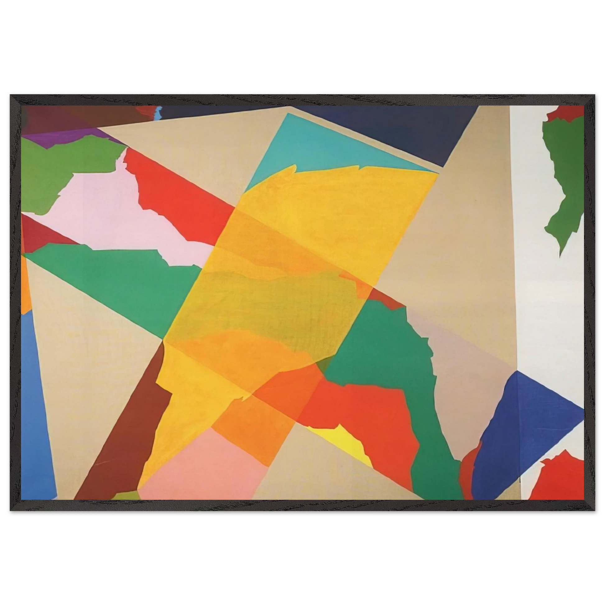 In Croce III - 1969 - Piero Dorazio Framed Art Print – Black Wooden Frame - Default Title - -Framed Art Print