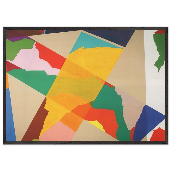 In Croce III - 1969 - Piero Dorazio 70x100 cm / 28x40 inches Framed Art Print – Black Wooden Frame