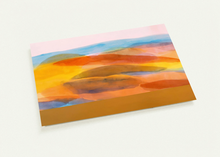 Golden Harvest - 1981 By Ronnie Landfield Pack of 10 Post Cards | Ronnie Landfield Post Cards | A6 (10.5 x 14.8 cm) - 4.1 x 5.8 inches