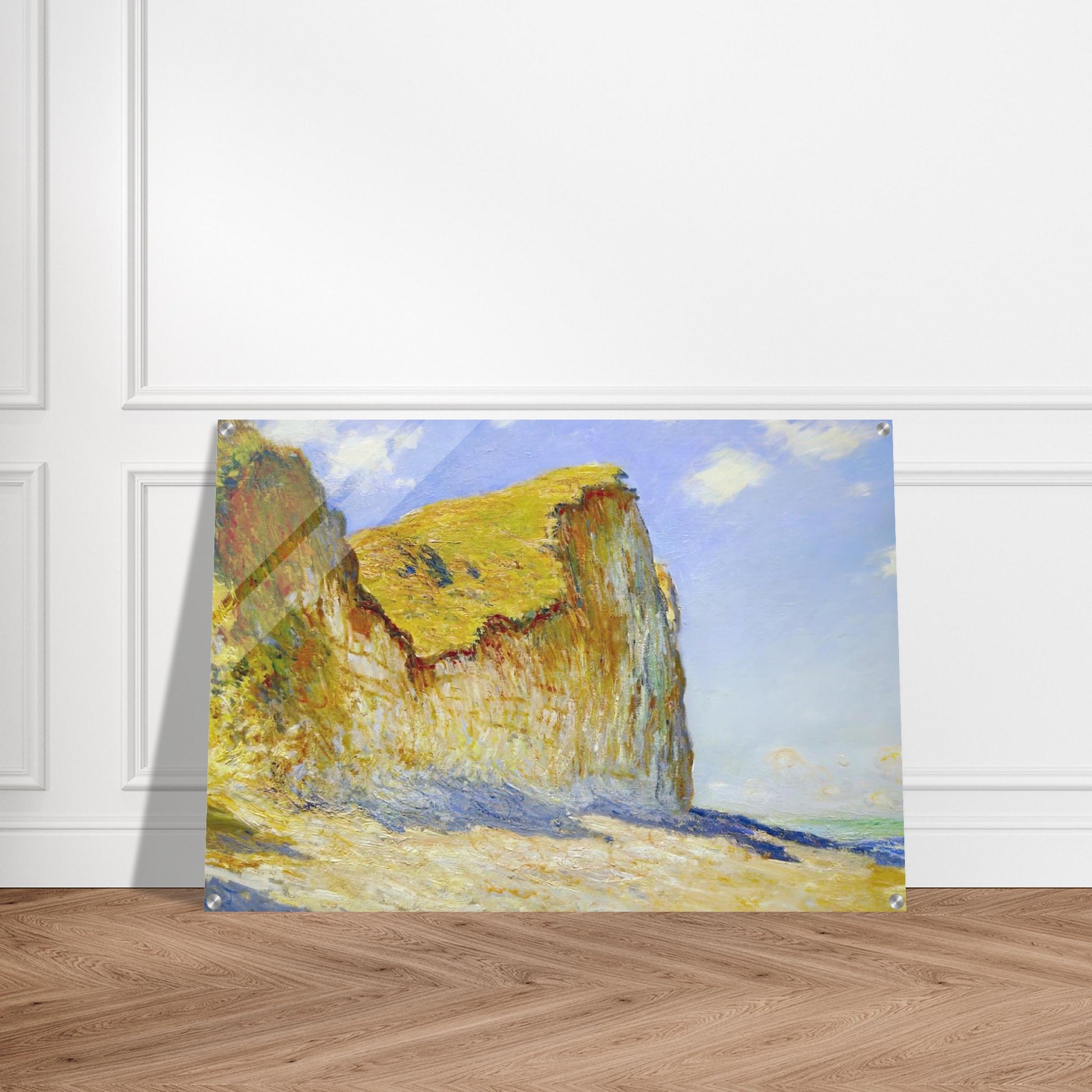 Cliffs near Pourville - claude monet Acrylic Print - 70x100 cm / 28x40″ inches