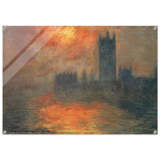 Houses of Parliament, Sunset - claude monet Acrylic Print - 70x100 cm / 28x40″ inches | claude monet Wall Art | claude monet Prints