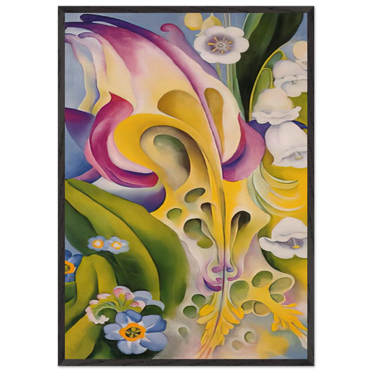 From the Old Garden No 2 - Georgia OKeeffe 70x100 cm / 28x40 inches Framed Art Print – Black Wooden Frame