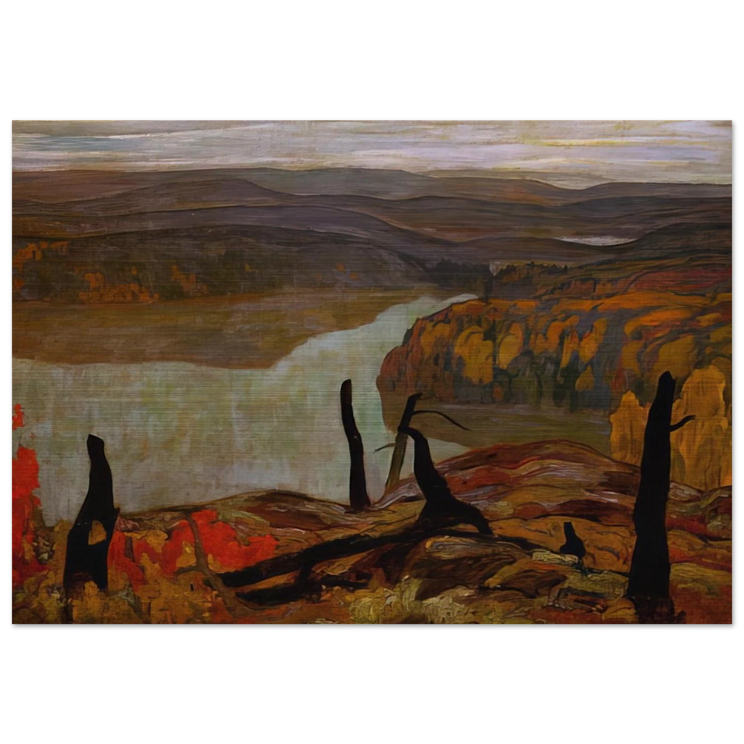 October Morning, Algoma Wartz Lake - 1920 - A.Y. Jackson Brushed Aluminum Print - 70x100 cm / 28x40 inches | A.Y. Jackson Aluminum Print | A.Y. Jackson Prints
