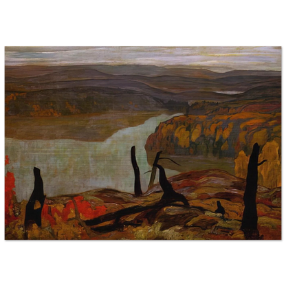 October Morning, Algoma Wartz Lake - 1920 - A.Y. Jackson Brushed Aluminum Print - 70x100 cm / 28x40 inches | A.Y. Jackson Aluminum Print | A.Y. Jackson Prints