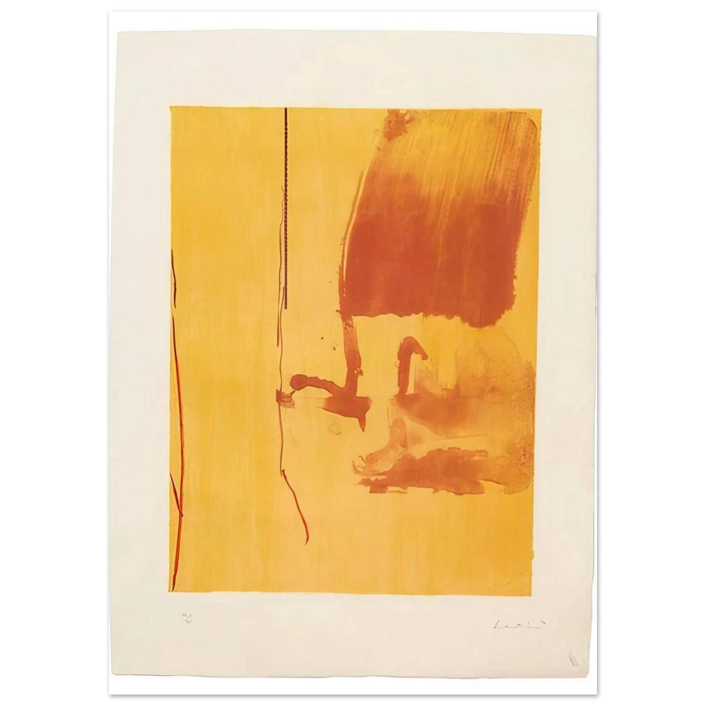 Helen Frankenthaler - Harvest - 1976 Wall art - 30x45 cm / 12x18 inches - Premium Wooden Framed Poster With Fine Art Paper - White frame
