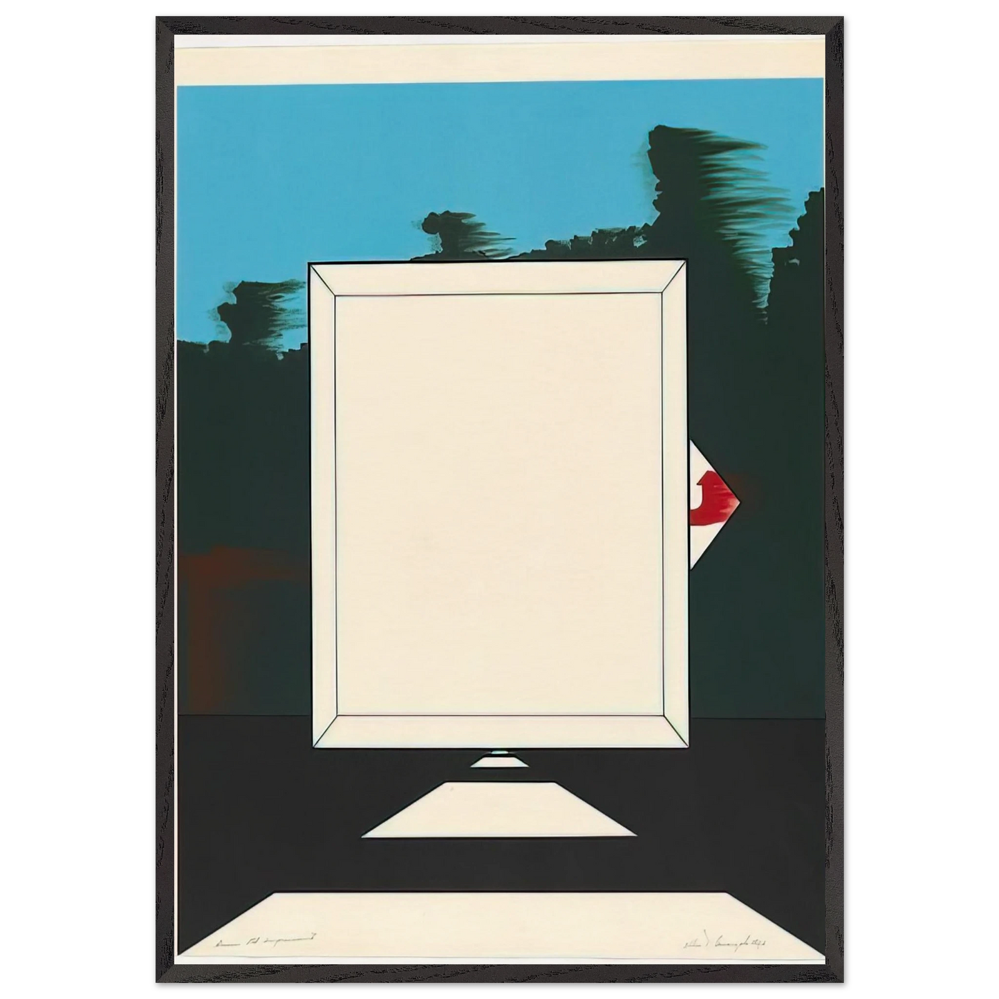 Untitled - 1966 N4 - Allan D Arcangelo Framed Art Print – Black Wooden Frame - Default Title - -Framed Art Print