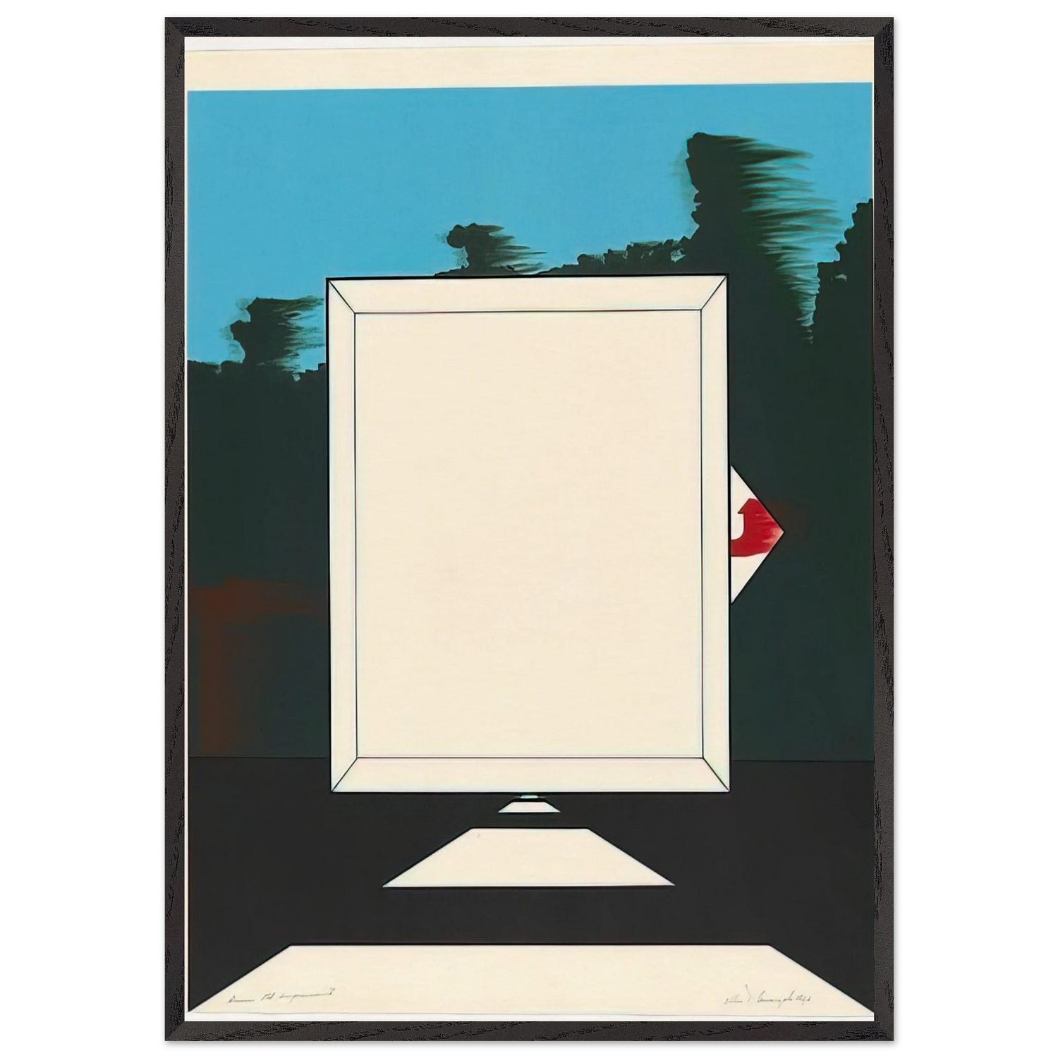 Untitled - 1966 N4 - Allan D Arcangelo Framed Art Print – Black Wooden Frame - Default Title - -Framed Art Print