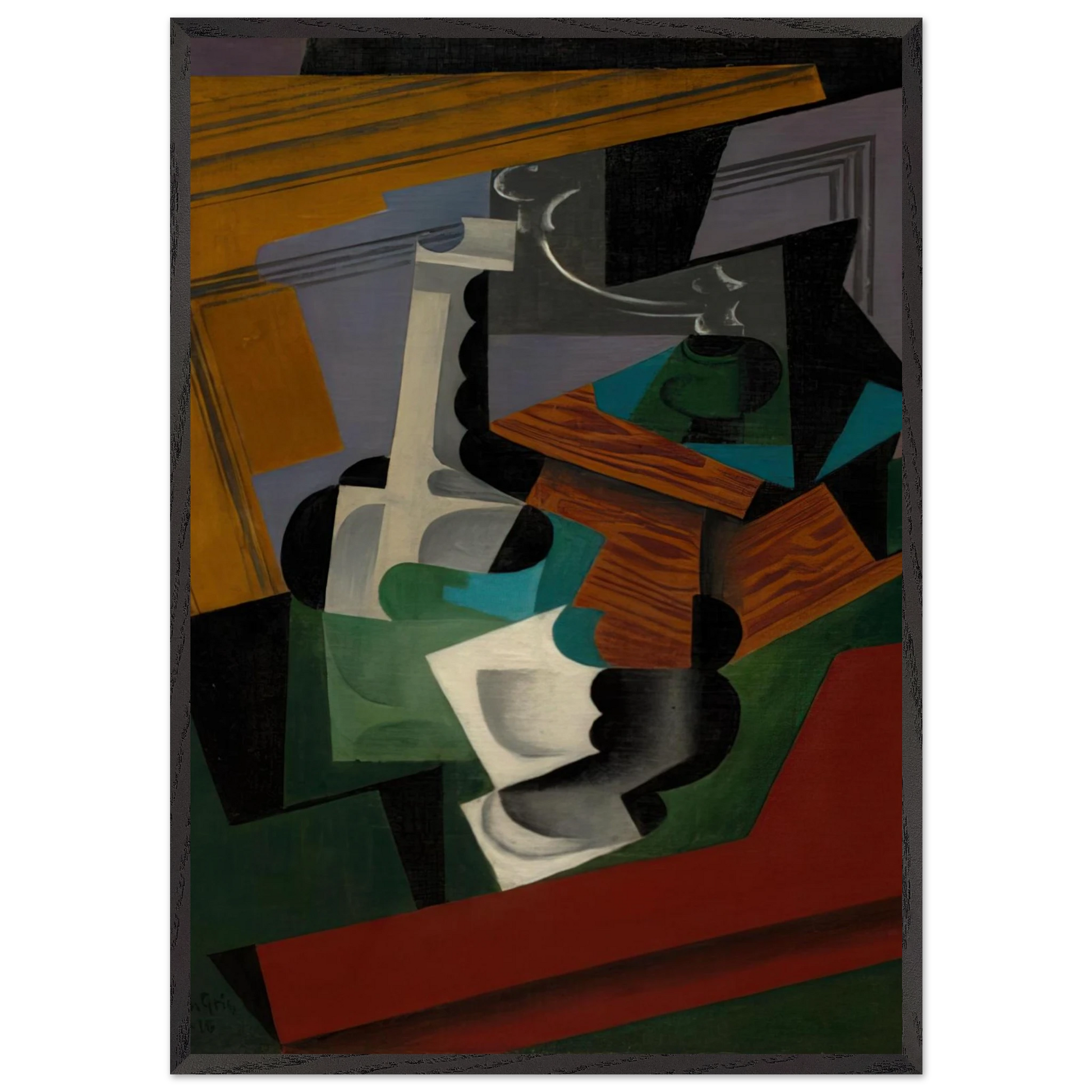 THE COFFEE MILL 1916 - Juan Gris Framed Art Print – Black Wooden Frame - Default Title - -Framed Art Print