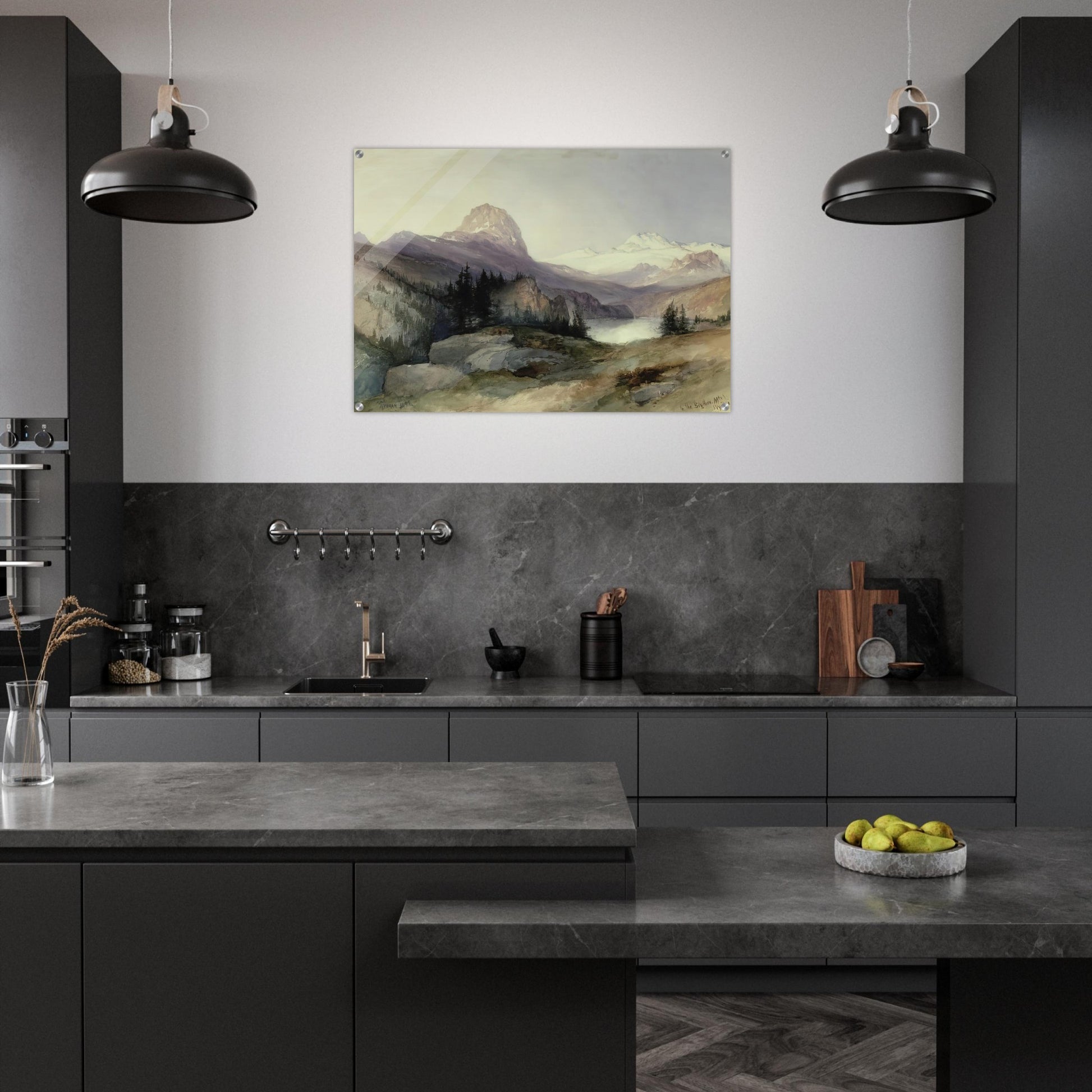 In the Bighorn Mountains - Thomas Moran Acrylic Print - 70x100 cm / 28x40″ inches